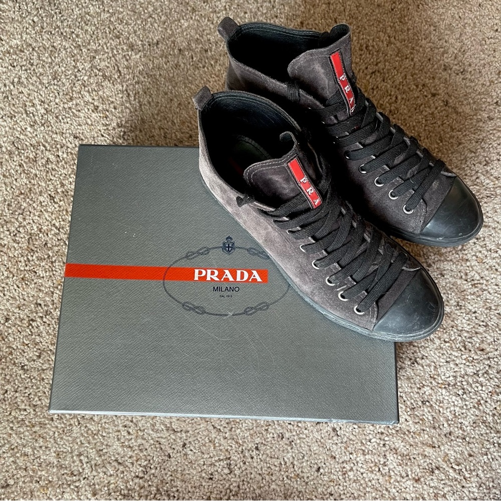 Vintage Suede Prada Sneakers W-8